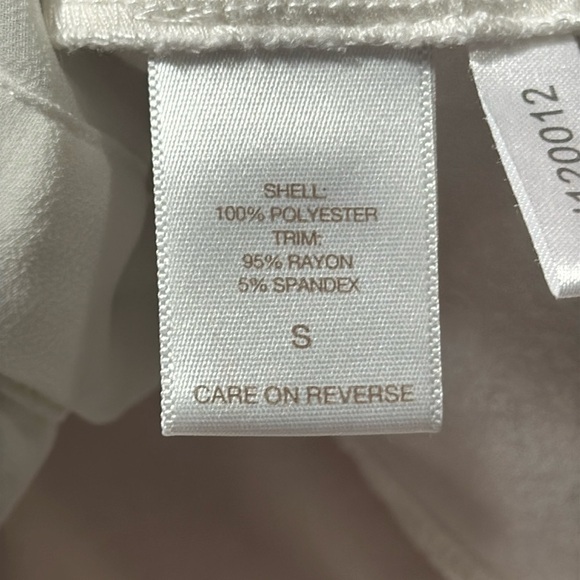 Eva Mendes NY & Co. Puff Sleeved Cream Blouse Size Small - Picture 5 of 6